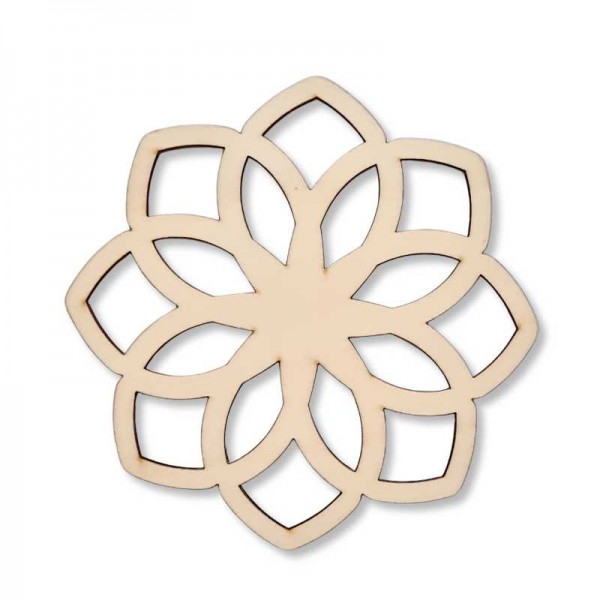 Leseni podstavki za pijačo Geometrijska roža - komplet